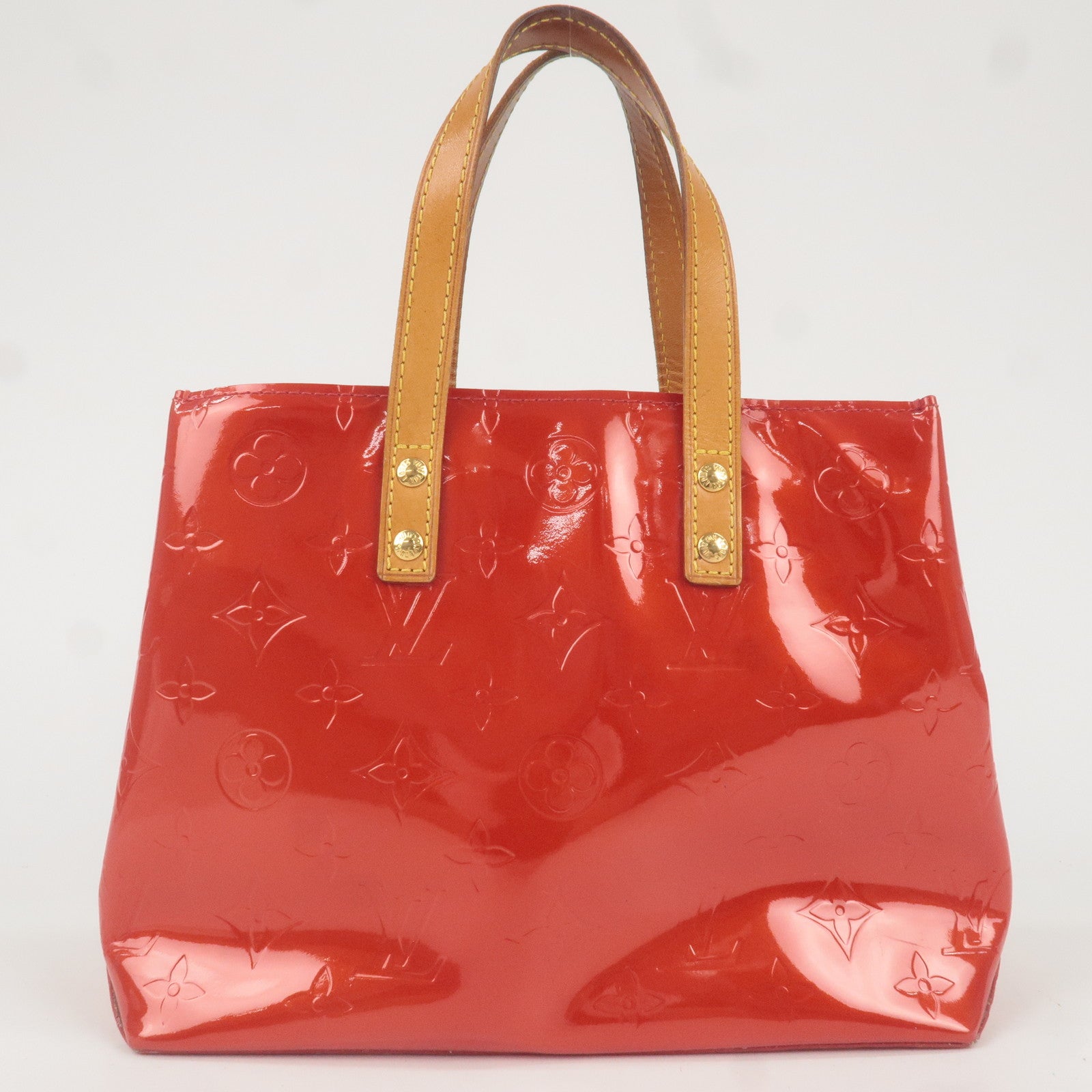 Louis Vuitton Monogram Vernis Lead PM Hand Bag Rouge M91088