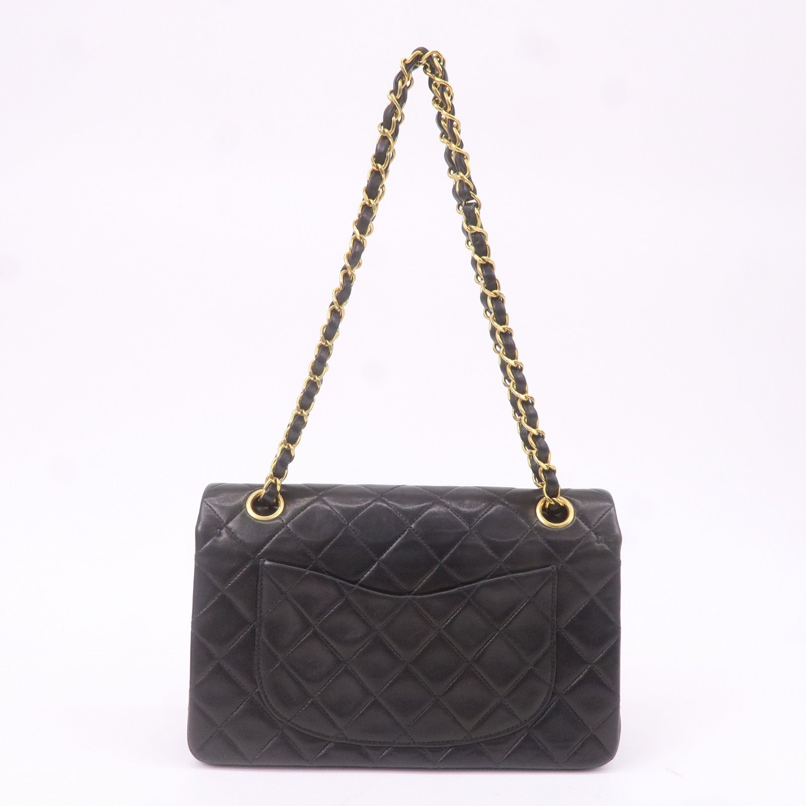 CHANEL Matelasse Lamb Skin 23 Double Flap Shoulder Bag A01113