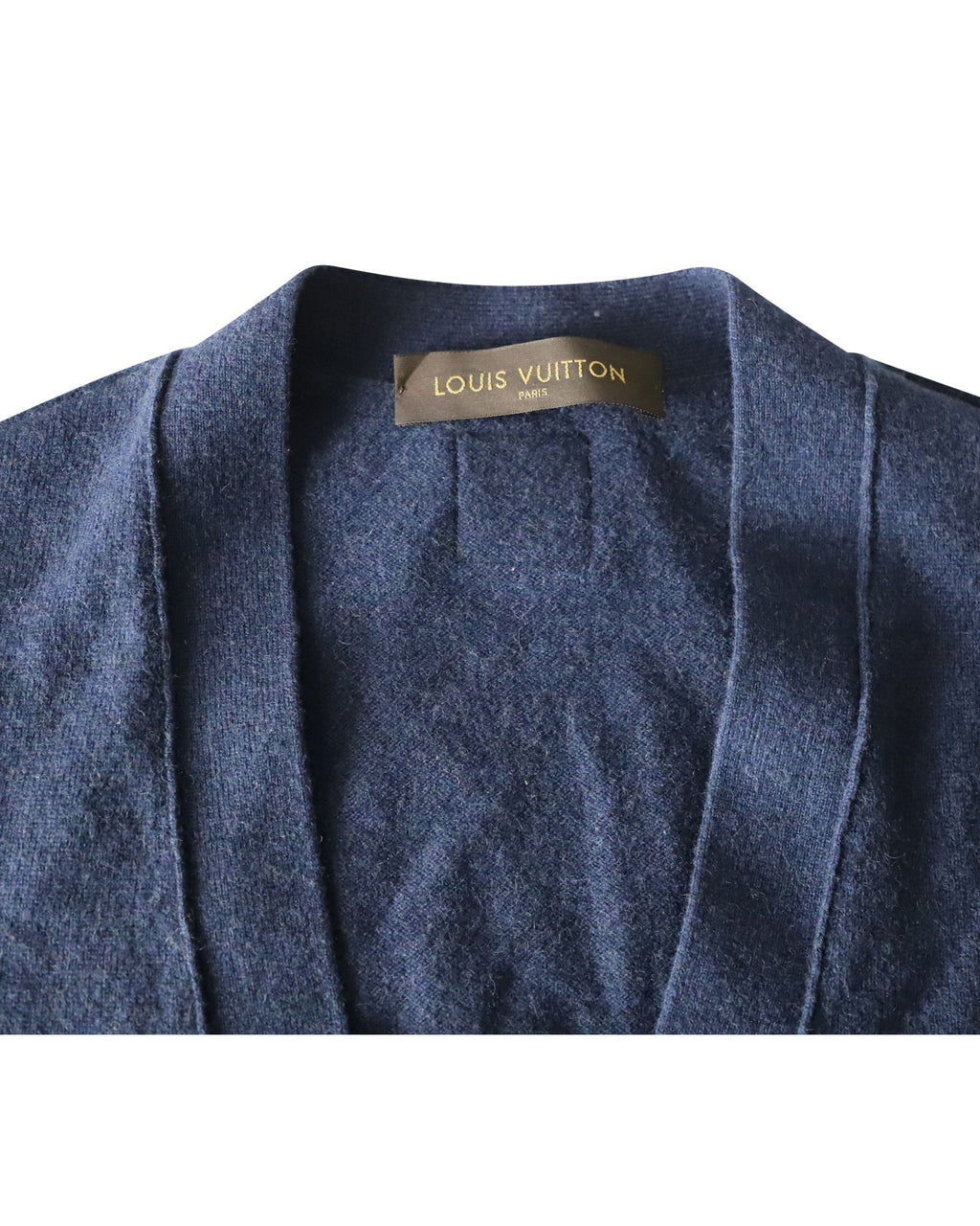 Louis Vuitton Buttoned Cardigan in Blue Wool