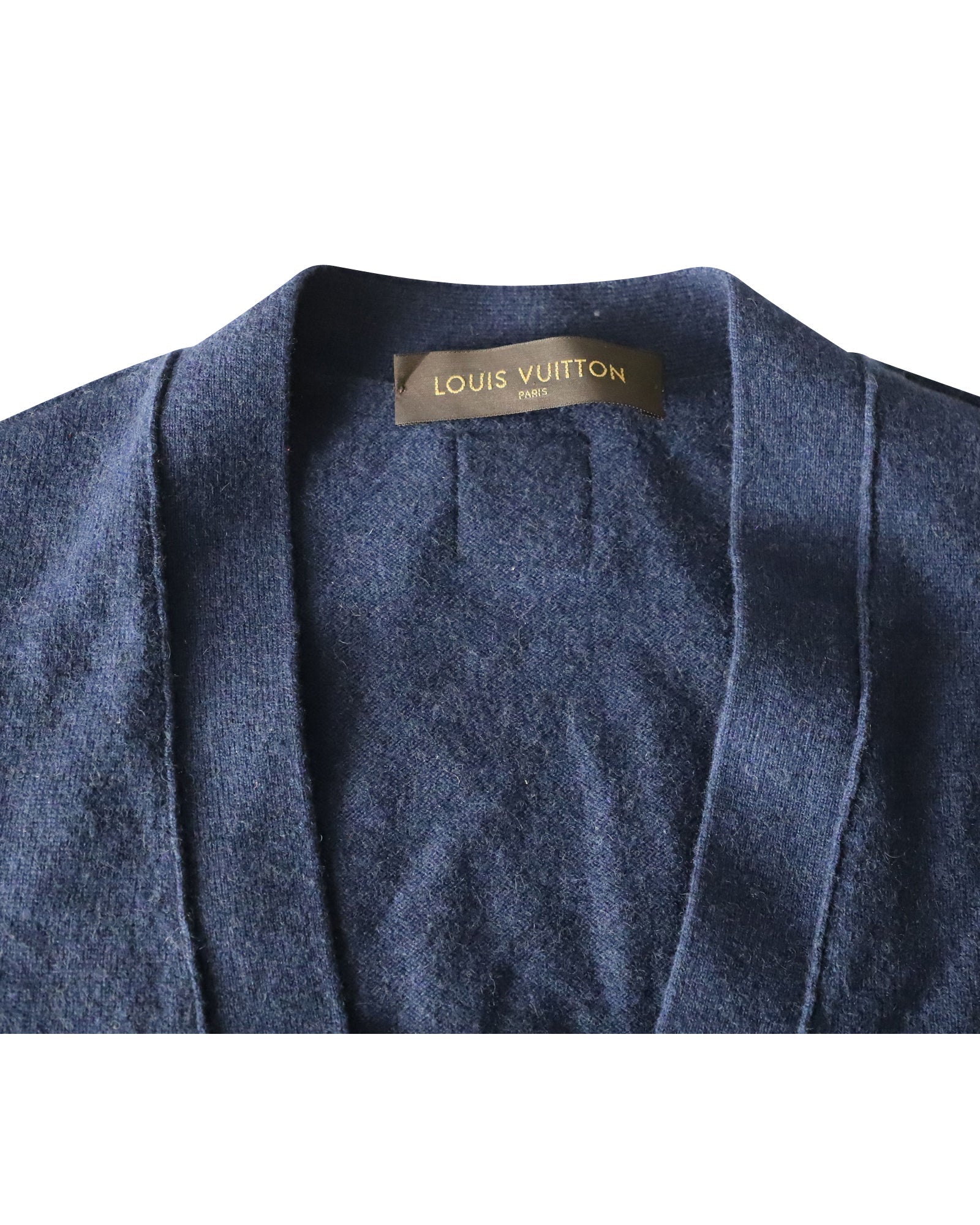 Louis Vuitton Buttoned Cardigan in Blue Wool