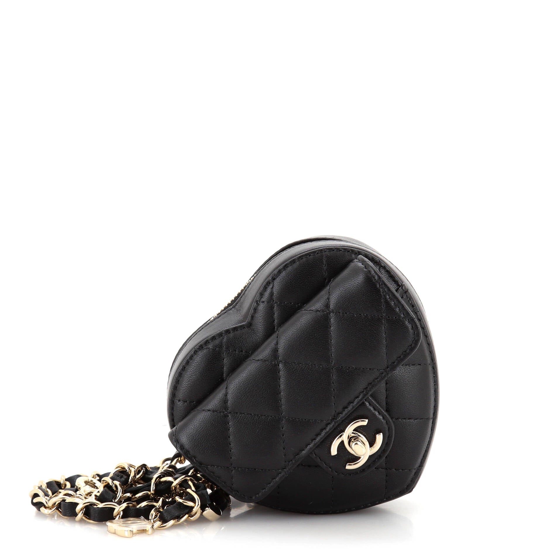 CHANEL CC in Love Heart Belt Bag Quilted Lambskin