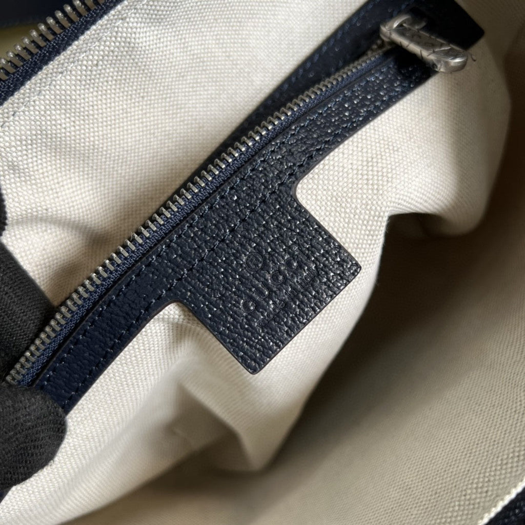 Glami OphiGLAMIa Glami Small Shoulder Bag Beige And Blue Glami Supreme Canvas For Women 12in/30cm 598125 2ZGMN 4076