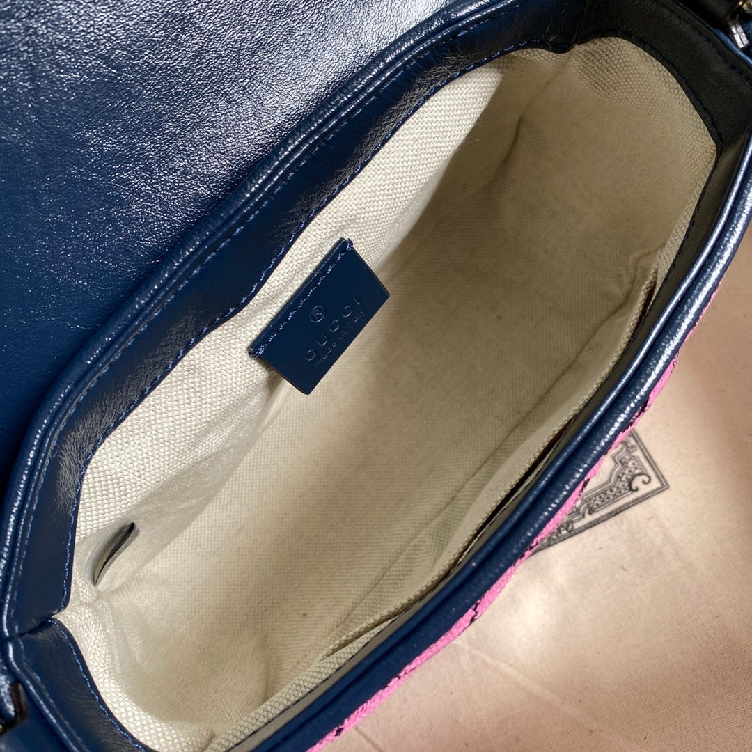 Glami Marmont Mini Top Handle Bag In Pink And Blue Glami Canvas For Women 8.3in/21cm Glami