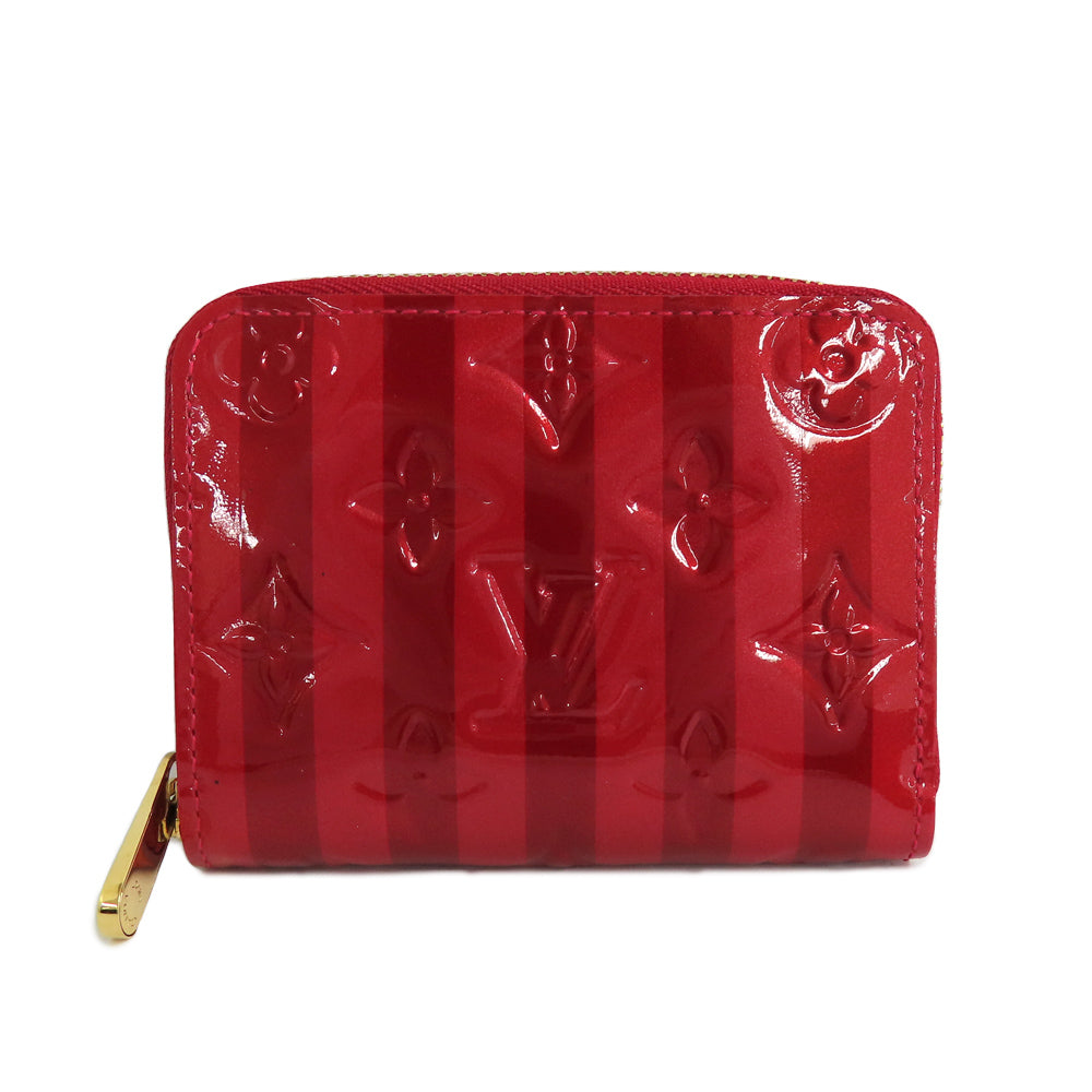 Louis Vuitton M91720 Monogram Vernis Rleigh Pomdammur Stripe GD Money chen Wallet Patent