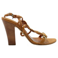 Dior Thong-Style Strappy Sandals in Brown Leather
