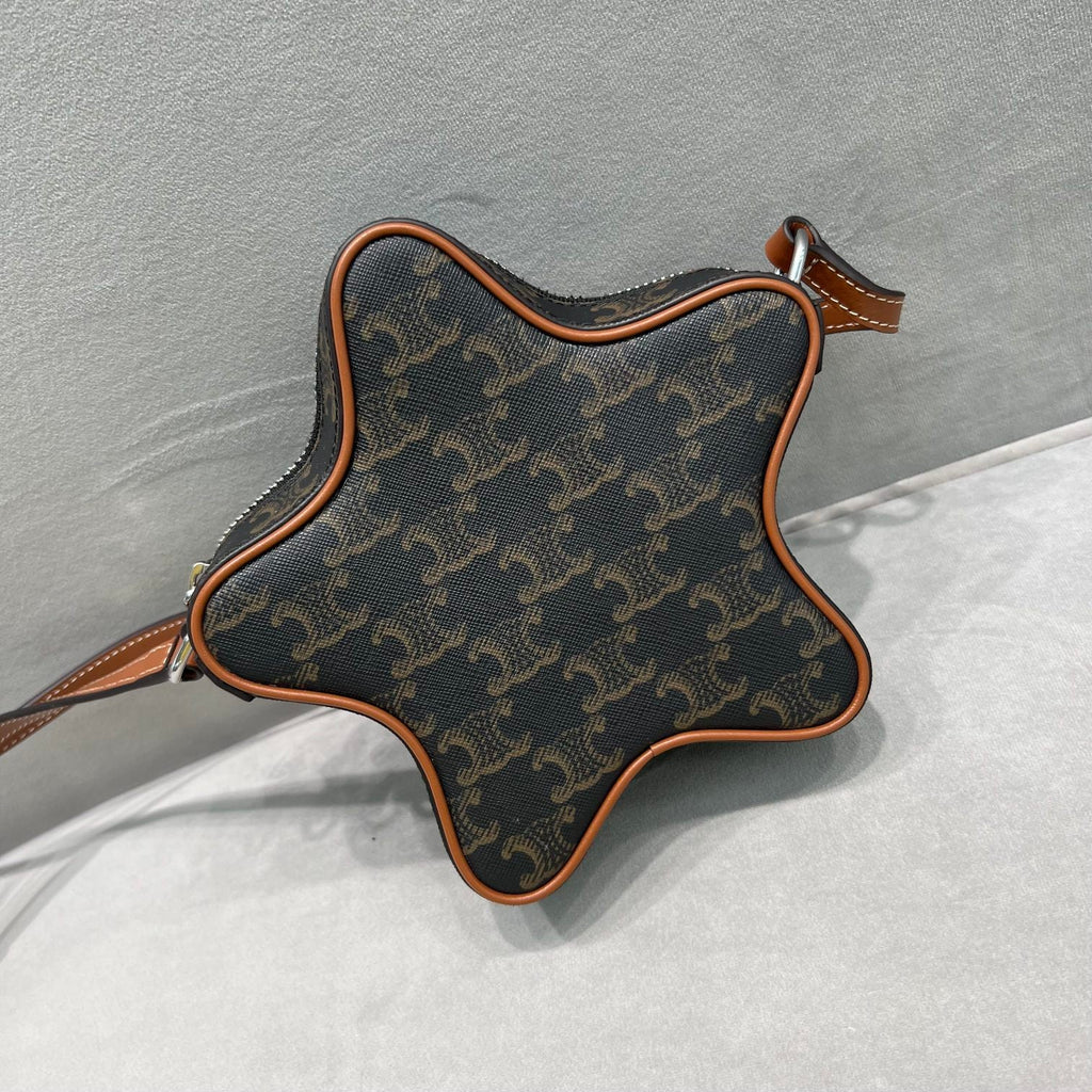 GLAMI Small Etoile In Triomphe Canvas Brown For Women 7in/18cm 198762BZJ.04LI