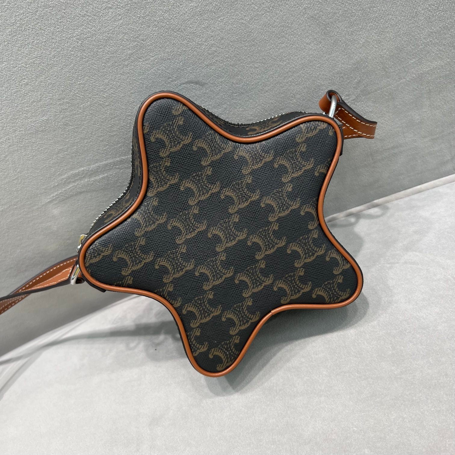 GLAMI Small Etoile In Triomphe Canvas Brown For Women 7in/18cm 198762BZJ.04LI