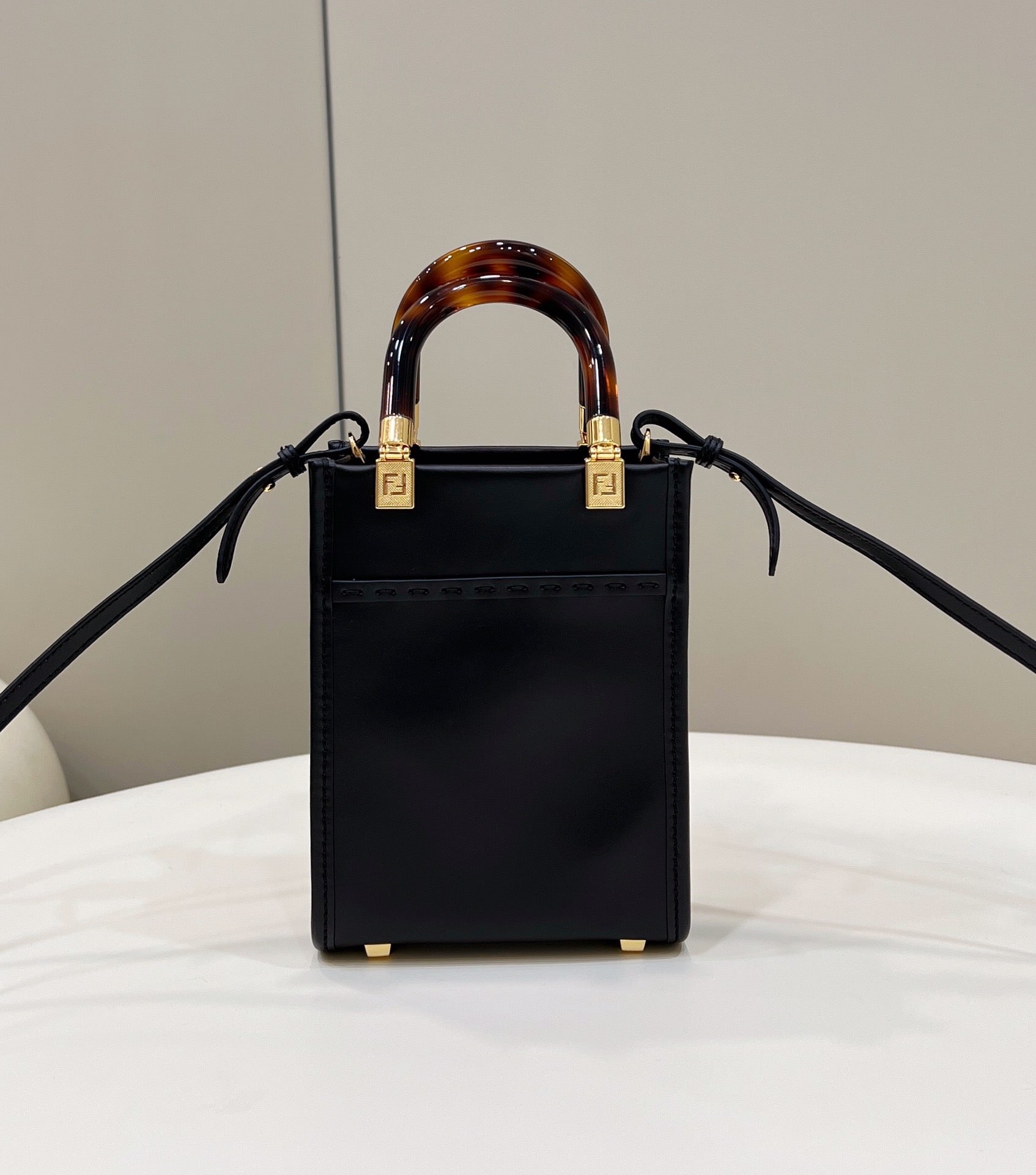 FI Sunshine Shopper Black Mini Bag For Woman 13cm/5in