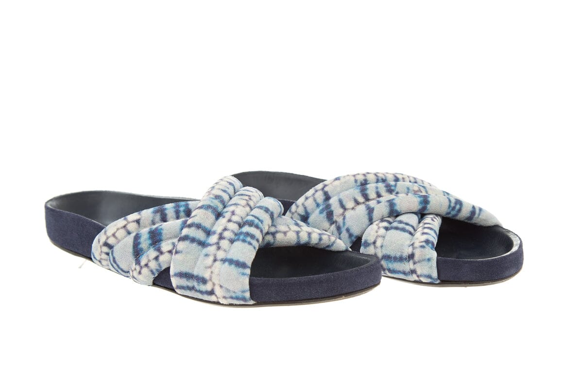 Isabel Marant Blue Tye Dye Slides SZ 37