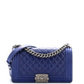 CHANEL Boy Flap Bag Quilted Lambskin Old Medium