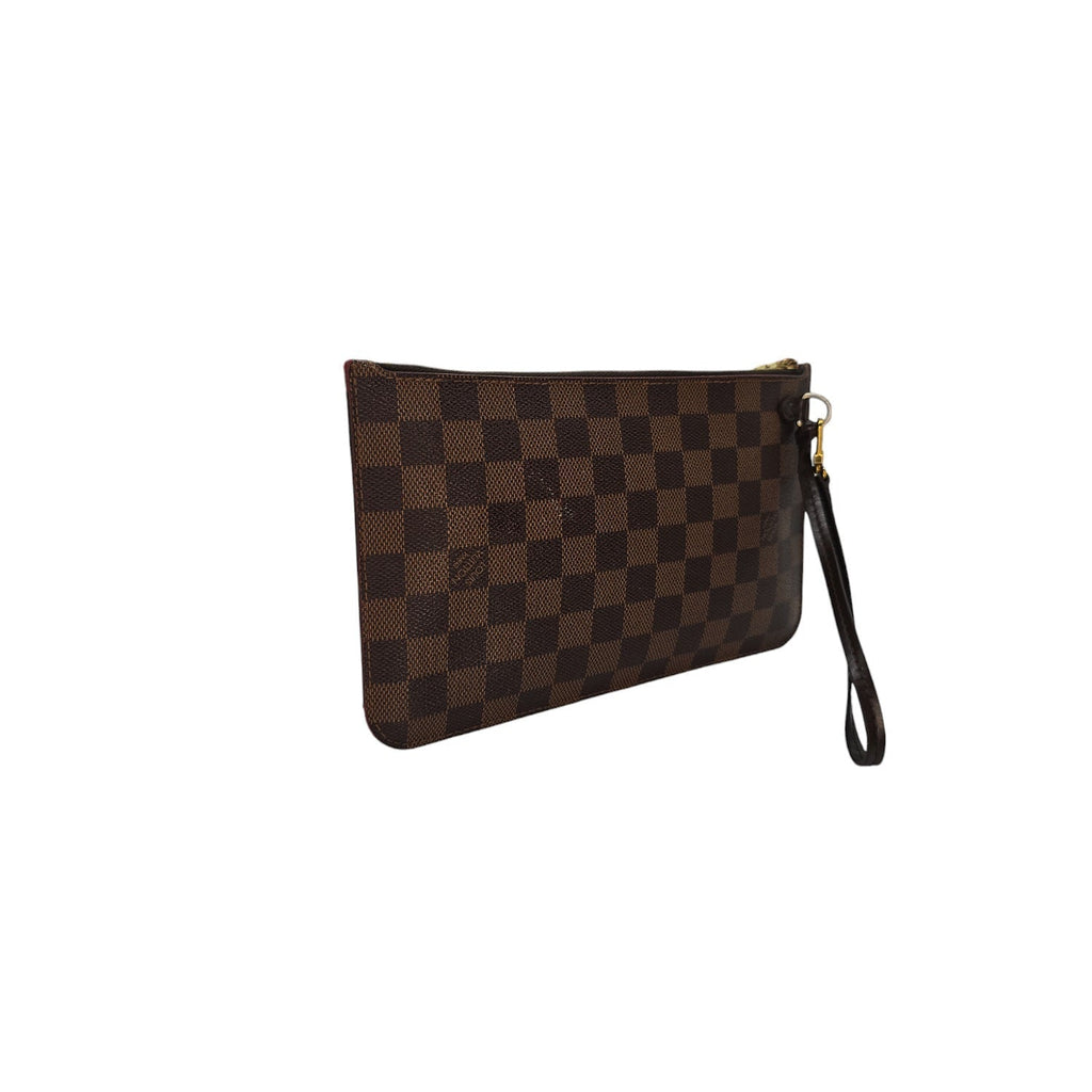 Louis Vuitton Damier Ebene Neverfull Pochette Wristlet