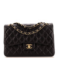 CHANEL Classic Double Flap Bag Quilted Lambskin Jumbo