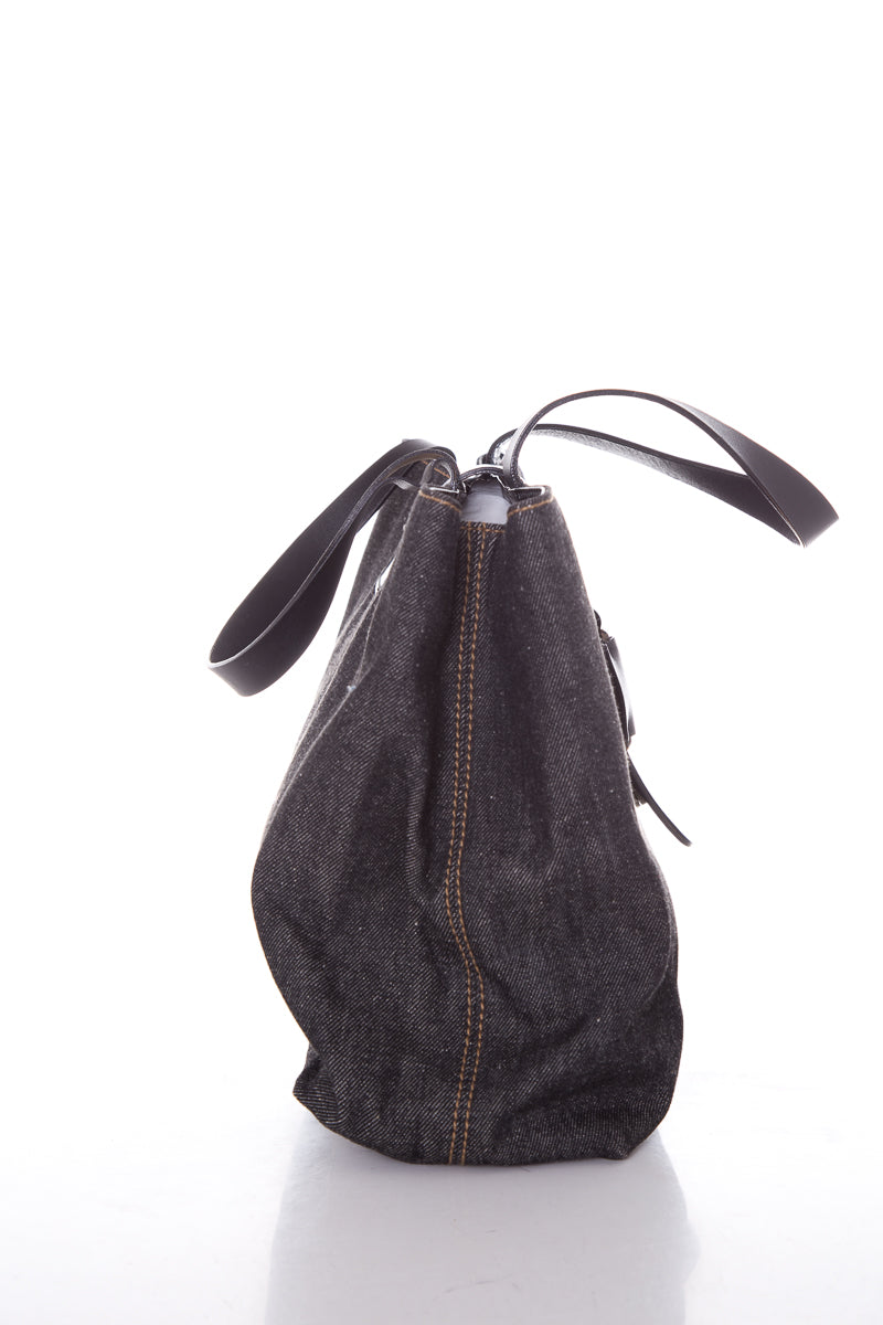 Dolce & Gabbana Dark Denim Tote  Handbag