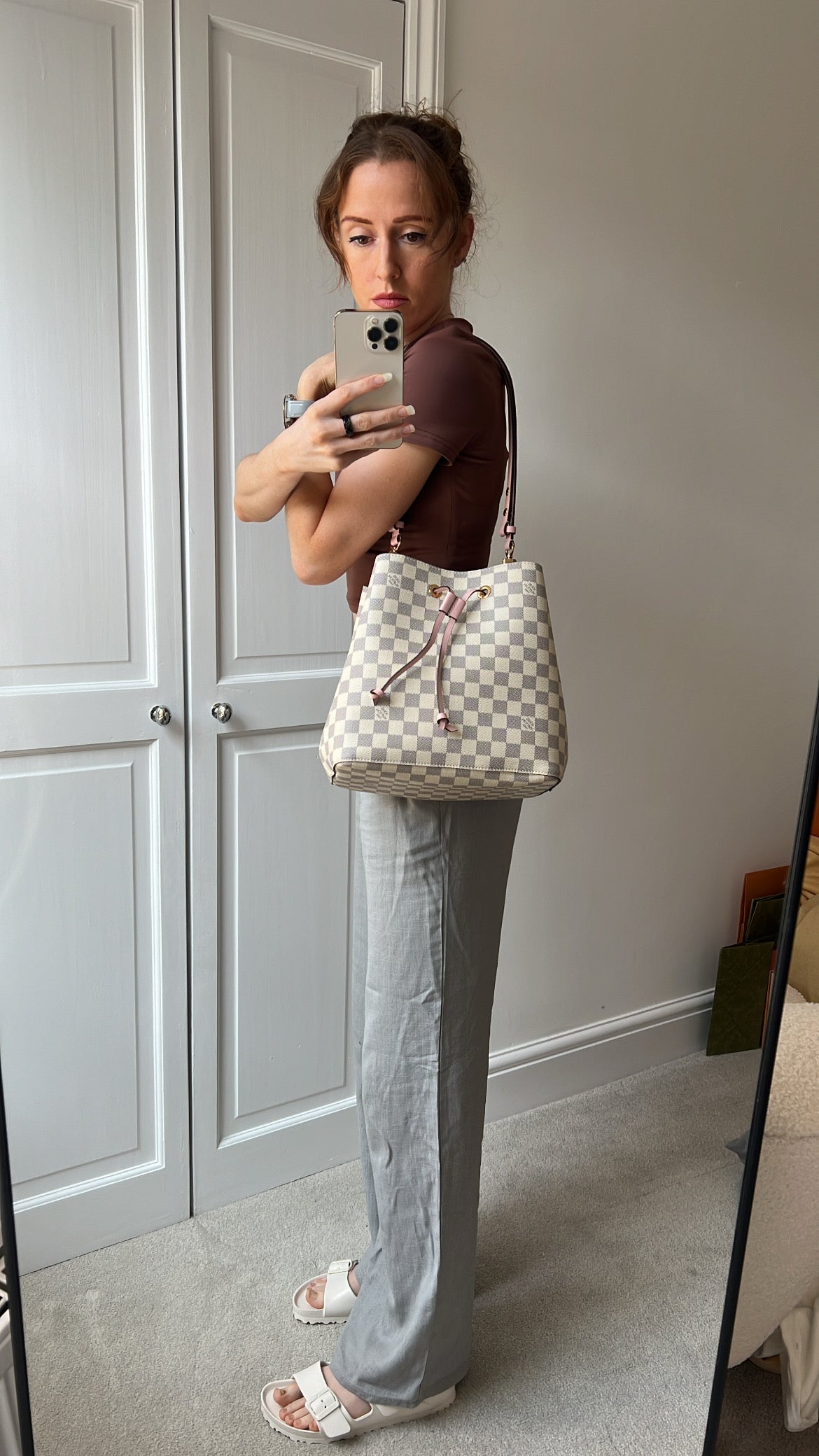 Louis Vuitton Neo Noe Damier Azur Rose Poudre (RRP £1,610)