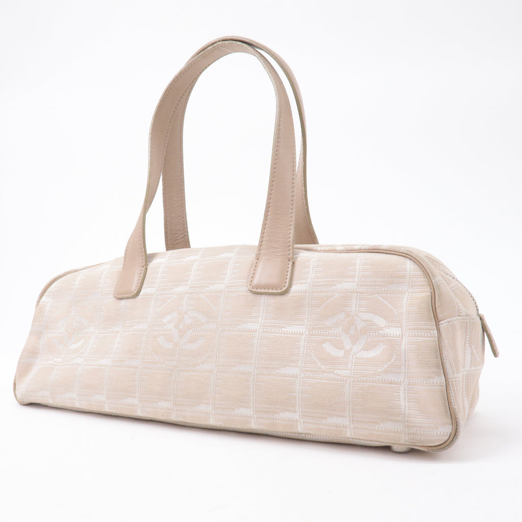 CHANEL New Travel Line Nylon Jacquard Leather Mini Bag A15828