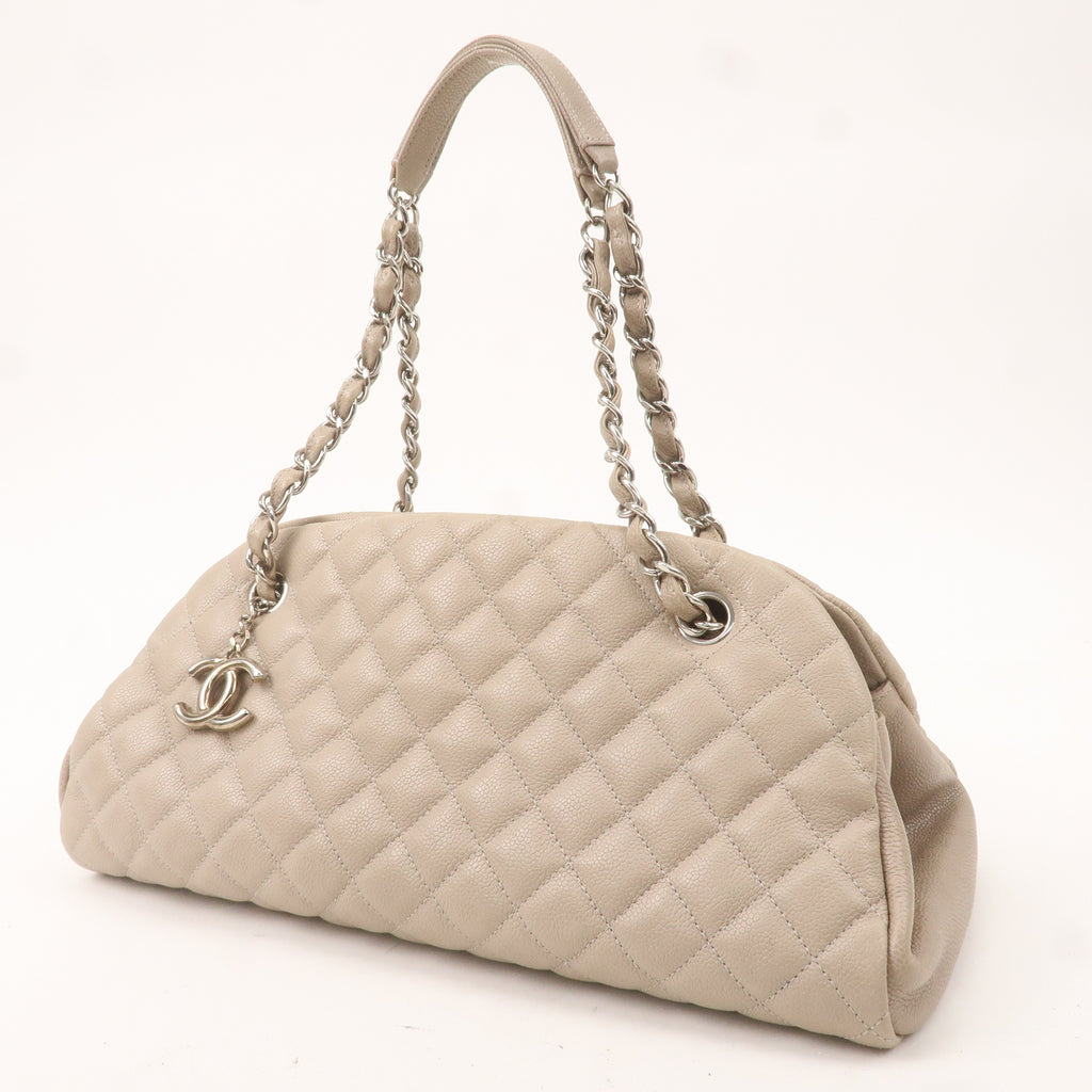 CHANEL Matelasse Mademoiselle Caviar Skin Chain Hand Bag A50556