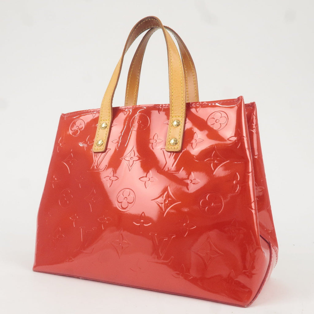 Louis Vuitton Monogram Vernis Lead PM Hand Bag Rouge M91088