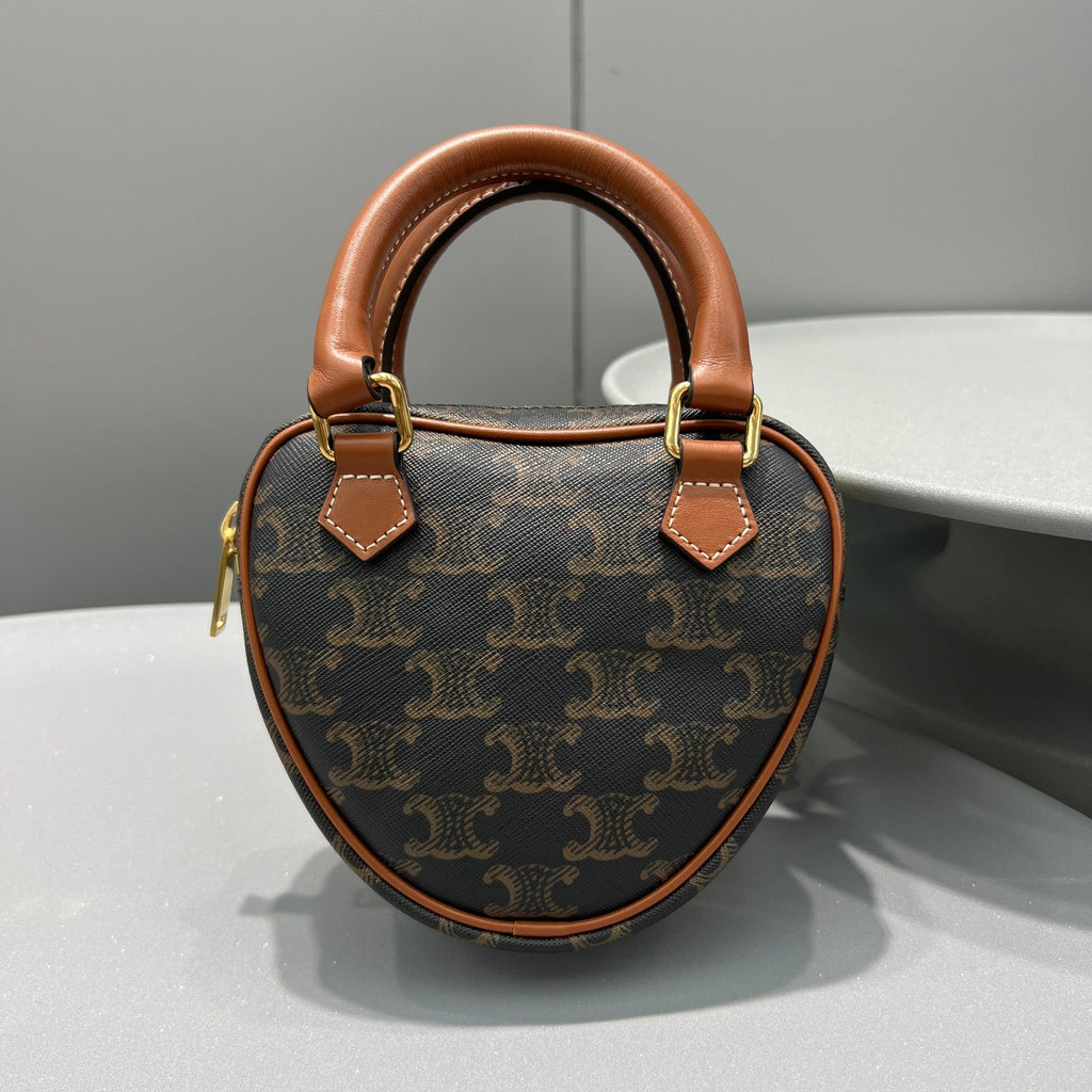 GLAMI MeGLAMIum GLAMI Heart In Triomphe Canvas Brown For Women 6in/14.5cm 198222BZJ.04LU