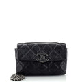 CHANEL Double Stitch Hamptons Flap Bag Quilted Calfskin Mini