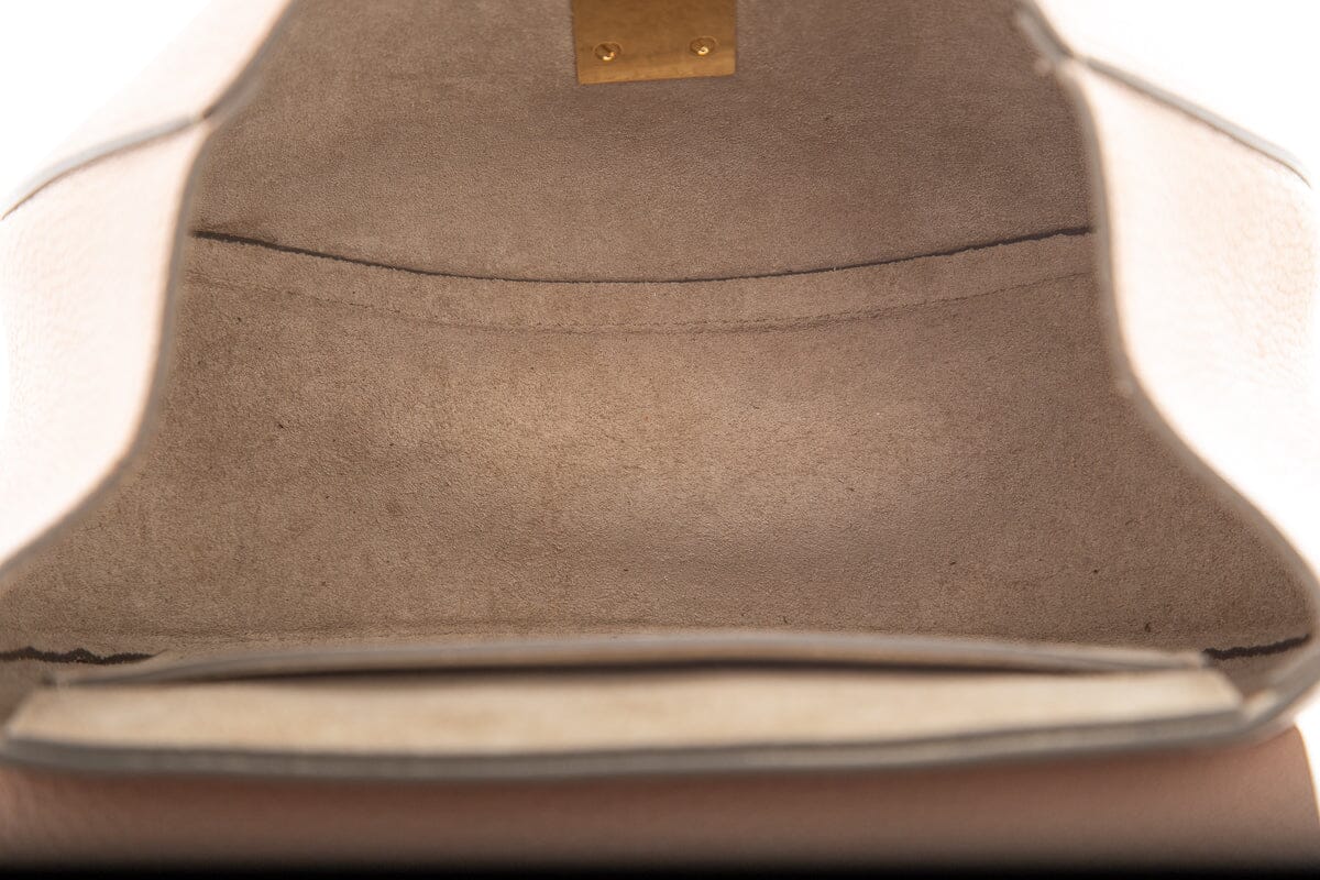 Chloe Pink Grained Lambskin Drew Shoulder Handbag