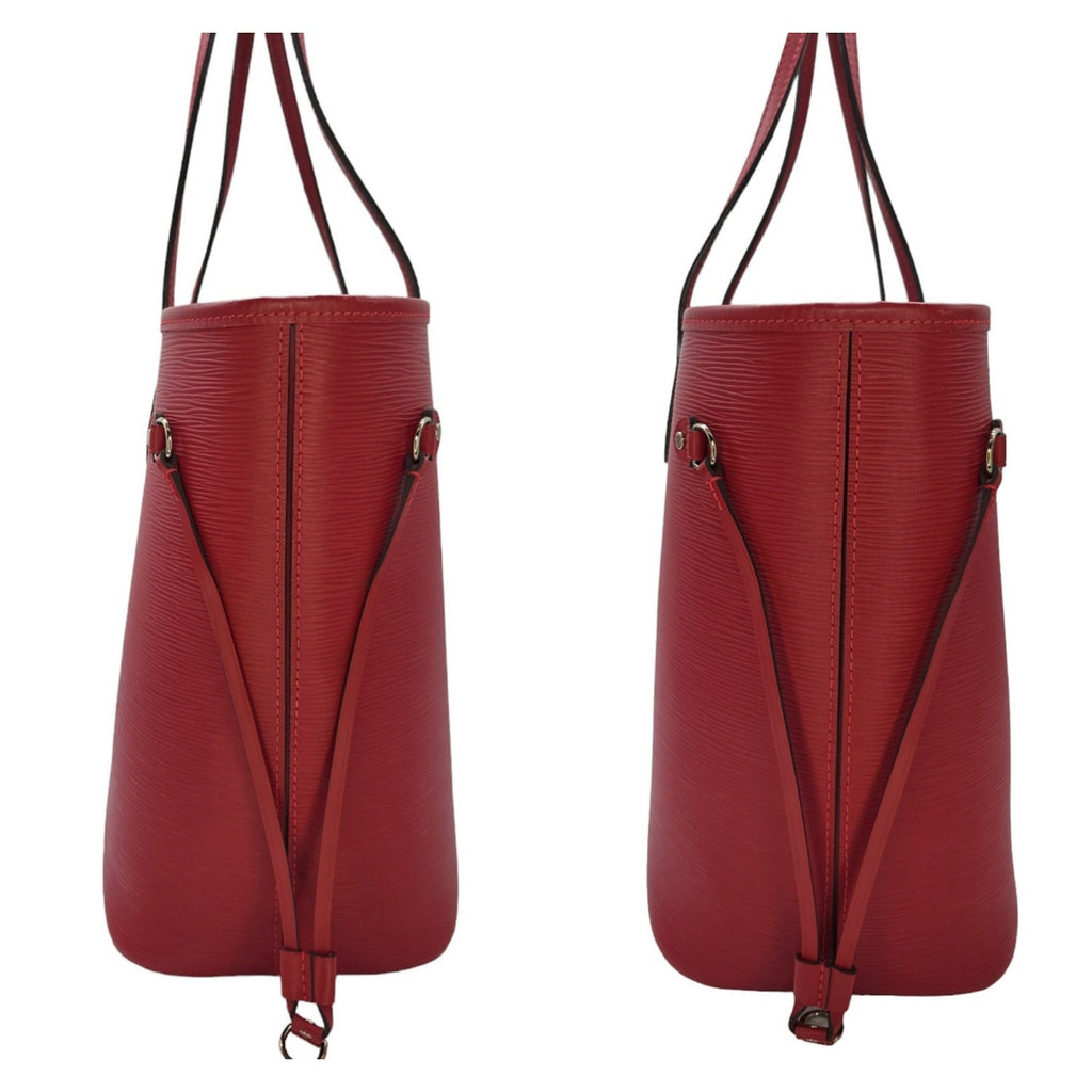 Louis Vuitton Red EPI Neverfull MM Tote w/ Pouch