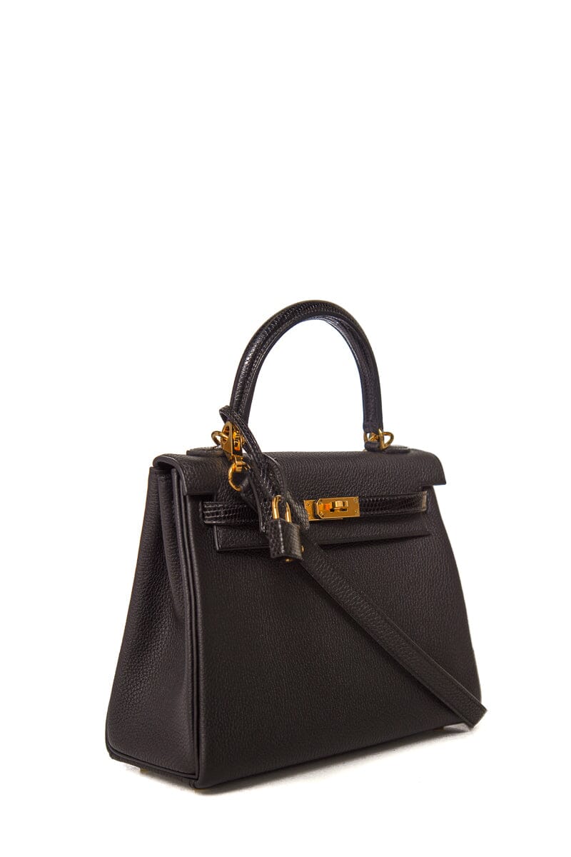 HermÃƒÆ’Ã‚Â¨s 2021 Noir Togo Kelly II Touch Retourne 25 GHW Lizard Handbag