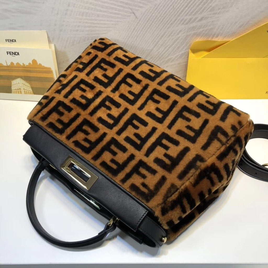 FI GlamI Handle Bag Brown For Women, Bags 14.9in/38cm FF