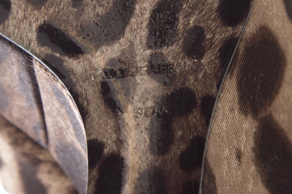 Dolce & Gabbana Leopard Print Wedges SZ 38