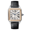 Santos-Dumont Rose Gold & Steel Large Watch W2SA0011