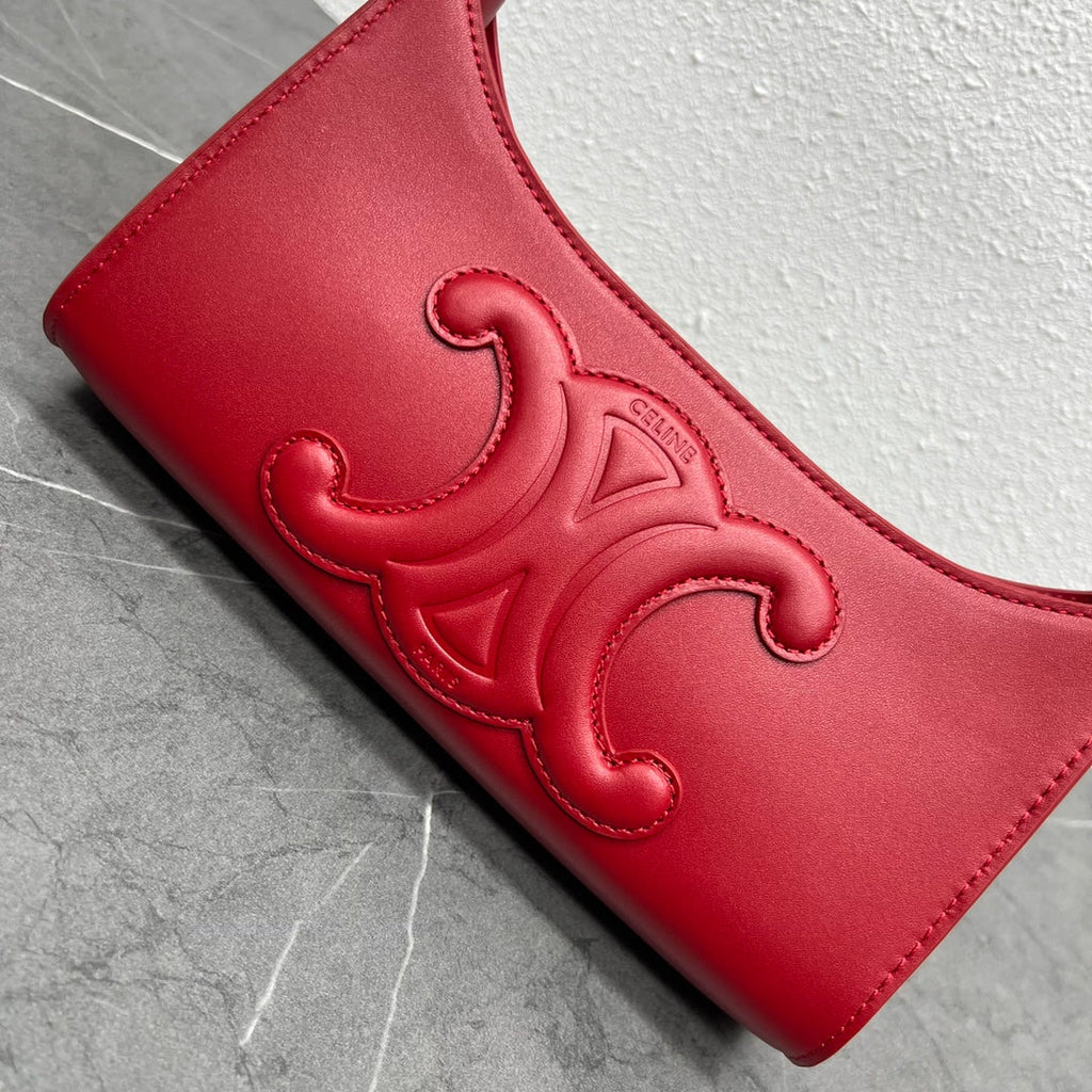 GLAMI Cuir Triomphe Shoulder Bag Red For Women 9.4in/24cm