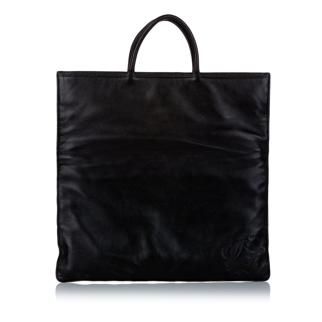 Black Loewe Leather Tote Bag