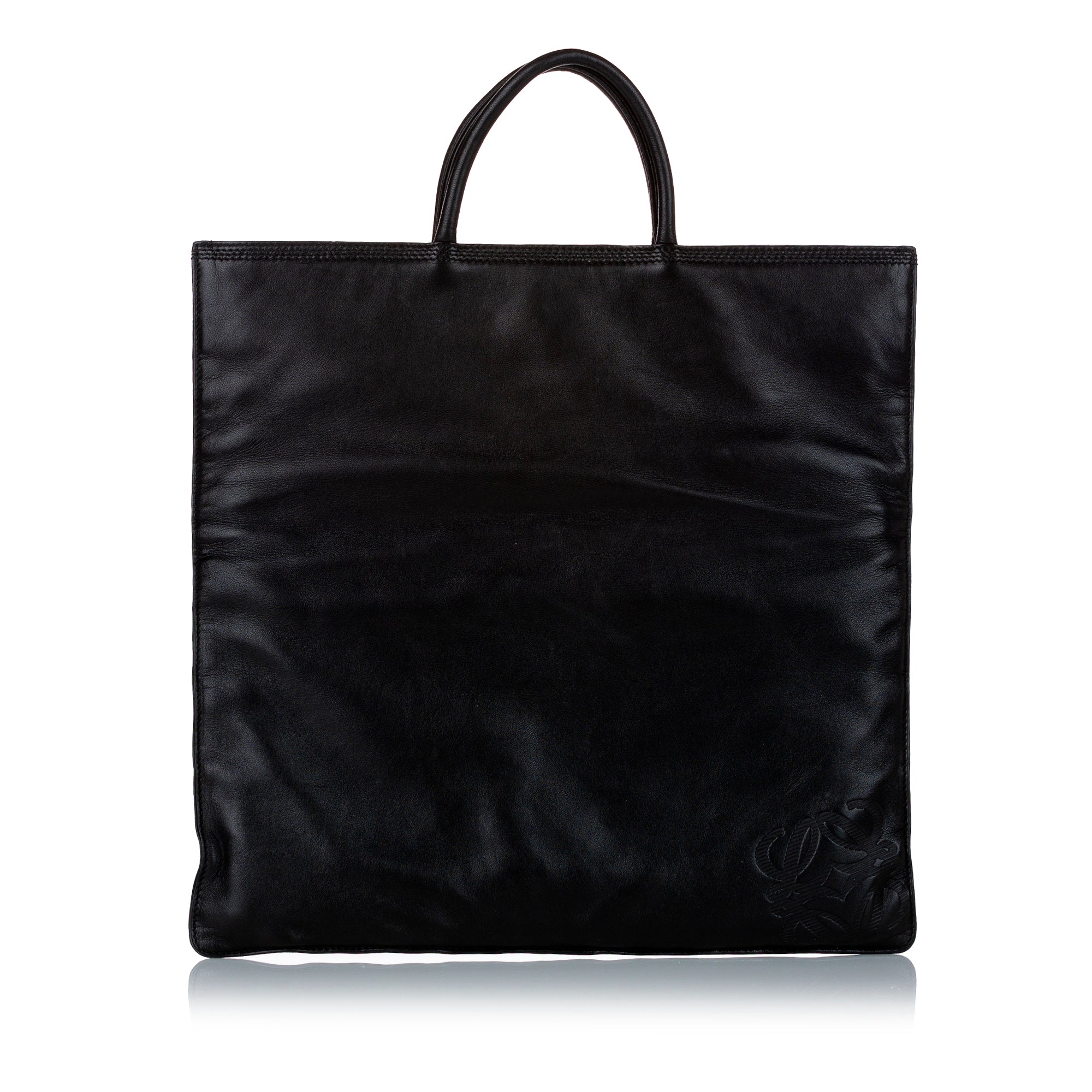 Black Loewe Leather Tote Bag