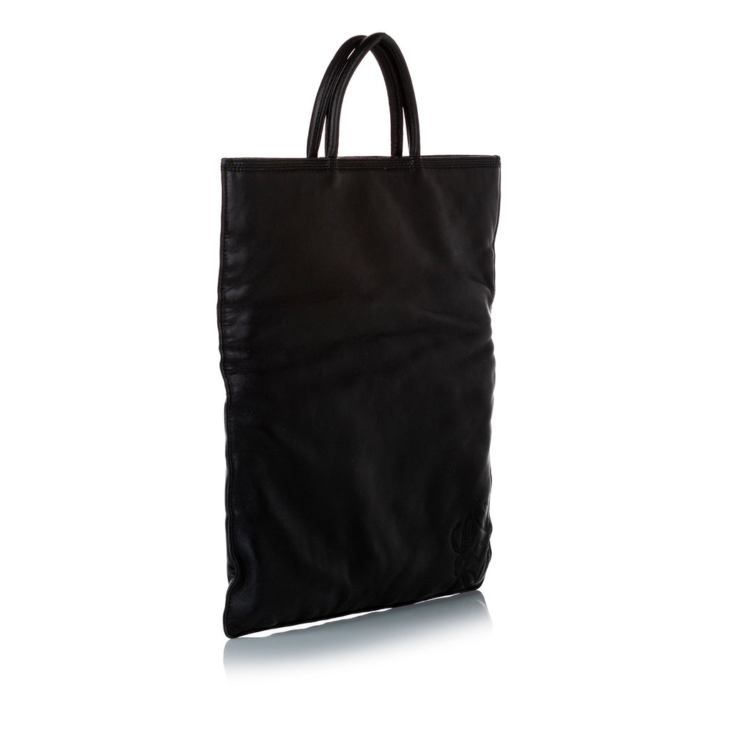 Black Loewe Leather Tote Bag