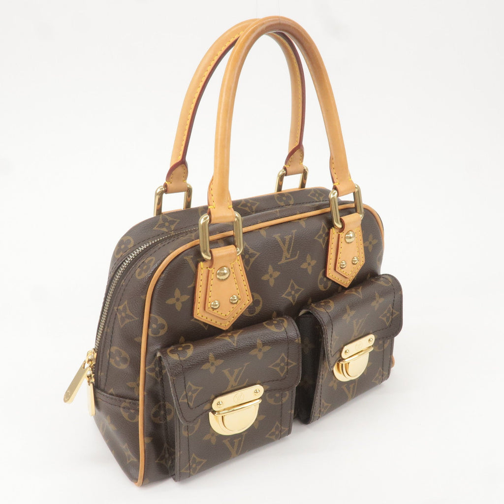 Louis Vuitton Monogram Manhattan PM Hand Bag Brown