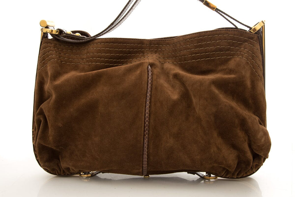 Jimmy Choo Brown Suede Shoulder Bag