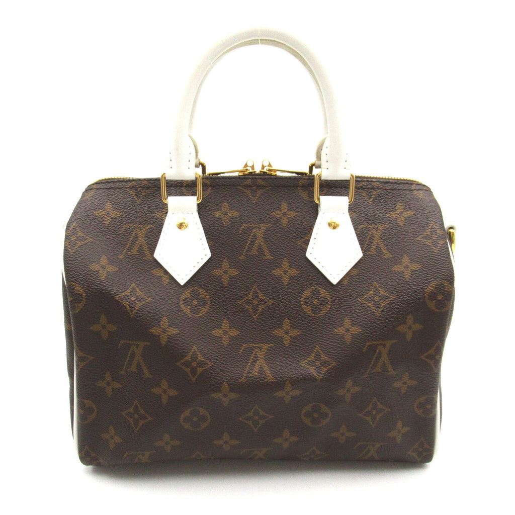 Louis Vuitton Speedy Bandrier 25 2w Shoulder Bag PVC Coated Canvas  Brown / White M20754