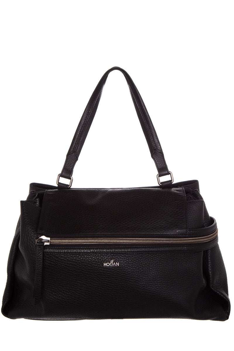 Hogan Black Leather Handbag