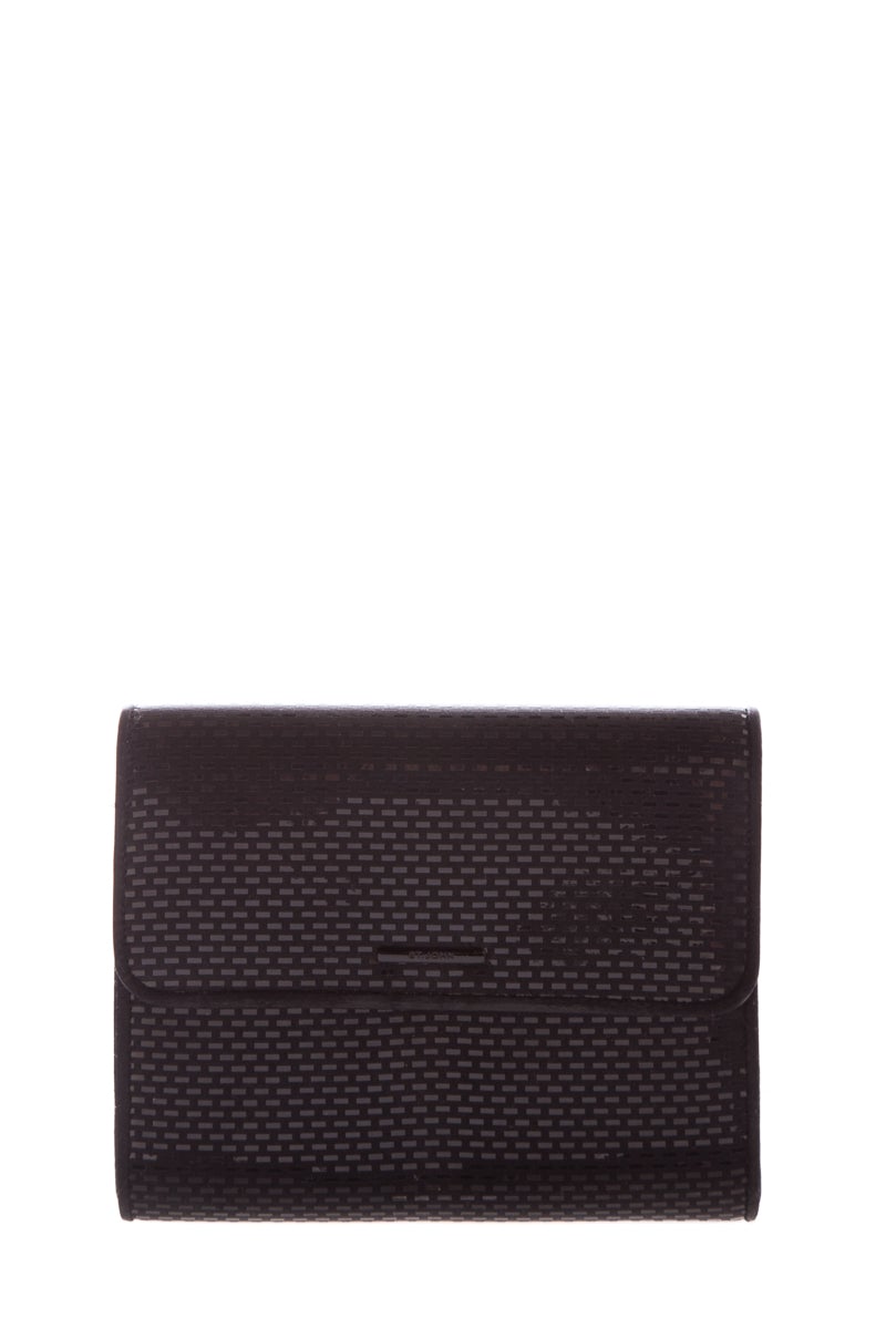 St. John Black Pattern Clutch