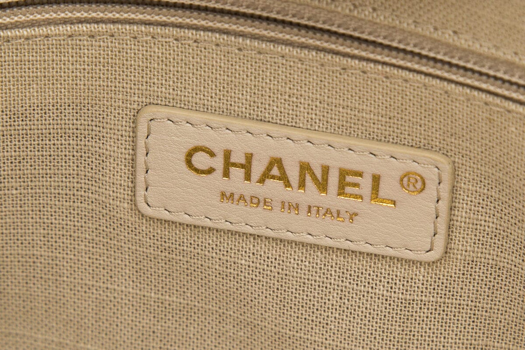 Chanel Gold Handbag Large Deauville Tote NWT
