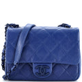 CHANEL Incognito Square Flap Bag Quilted Caviar Mini