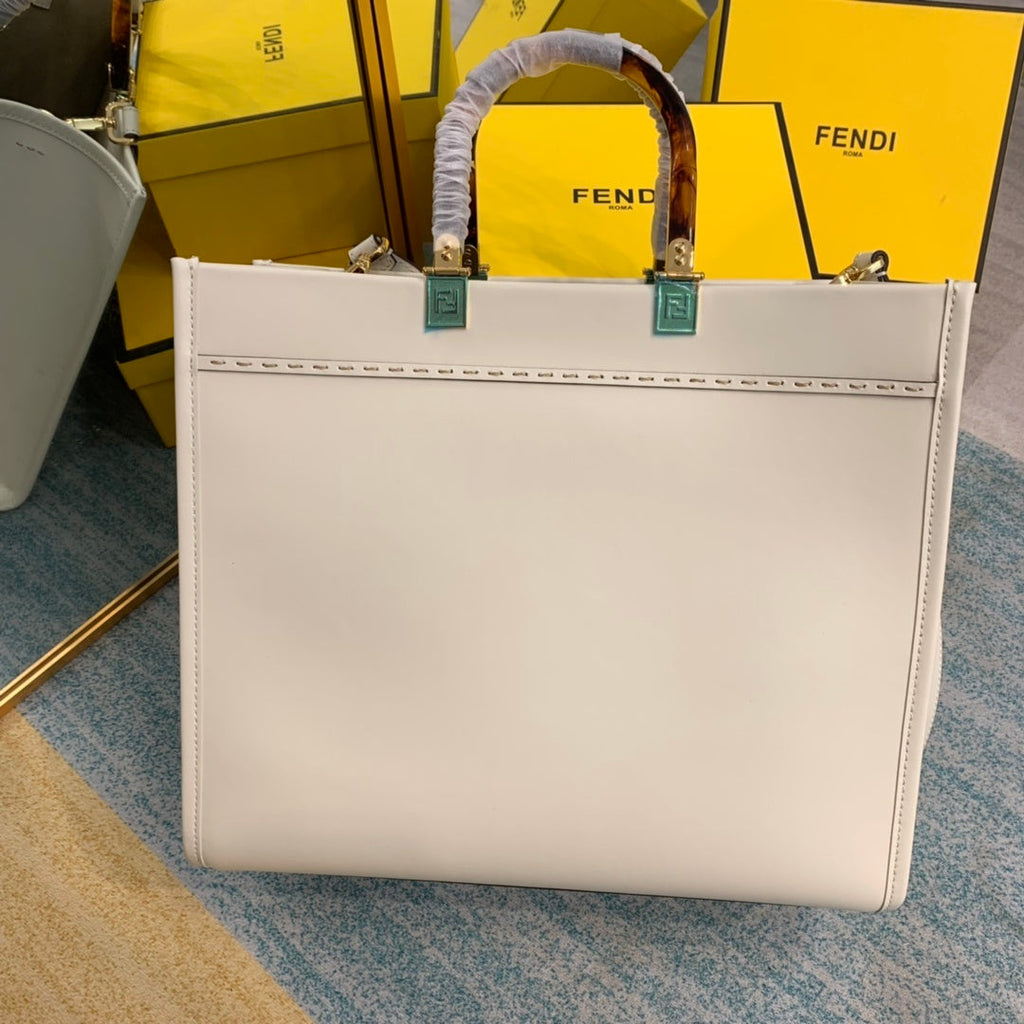 FI Sunshine Handle Bag White For Women, Handbags, Shoulder And Crossbody Bags 14.2in/36cm FF 8BH386AGLAMILF0K7E