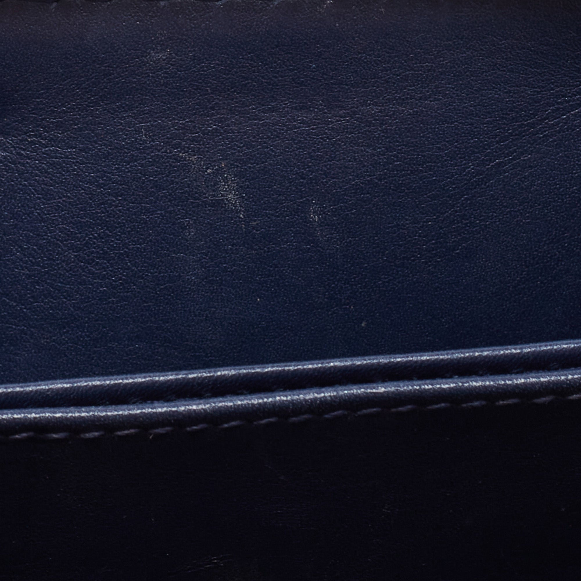 Dior Navy Leather Dior D Fence Zip Wallet