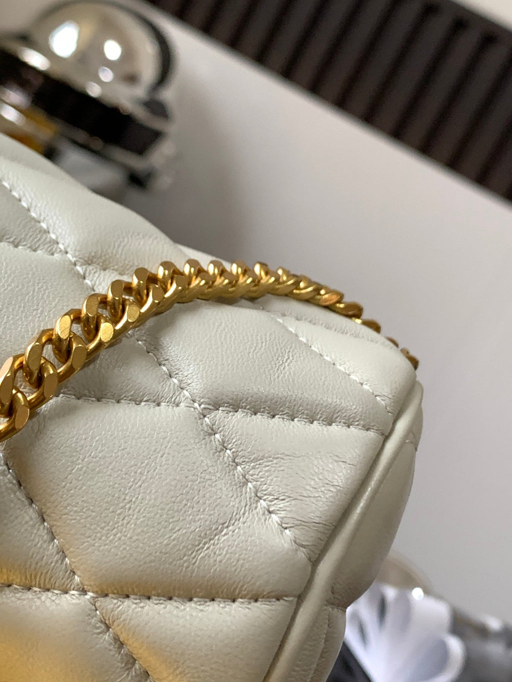 GLAMI Sade Mini Tube Bag For Women 7.9in/20cm Vintage White YSL 699703AAAJU9207