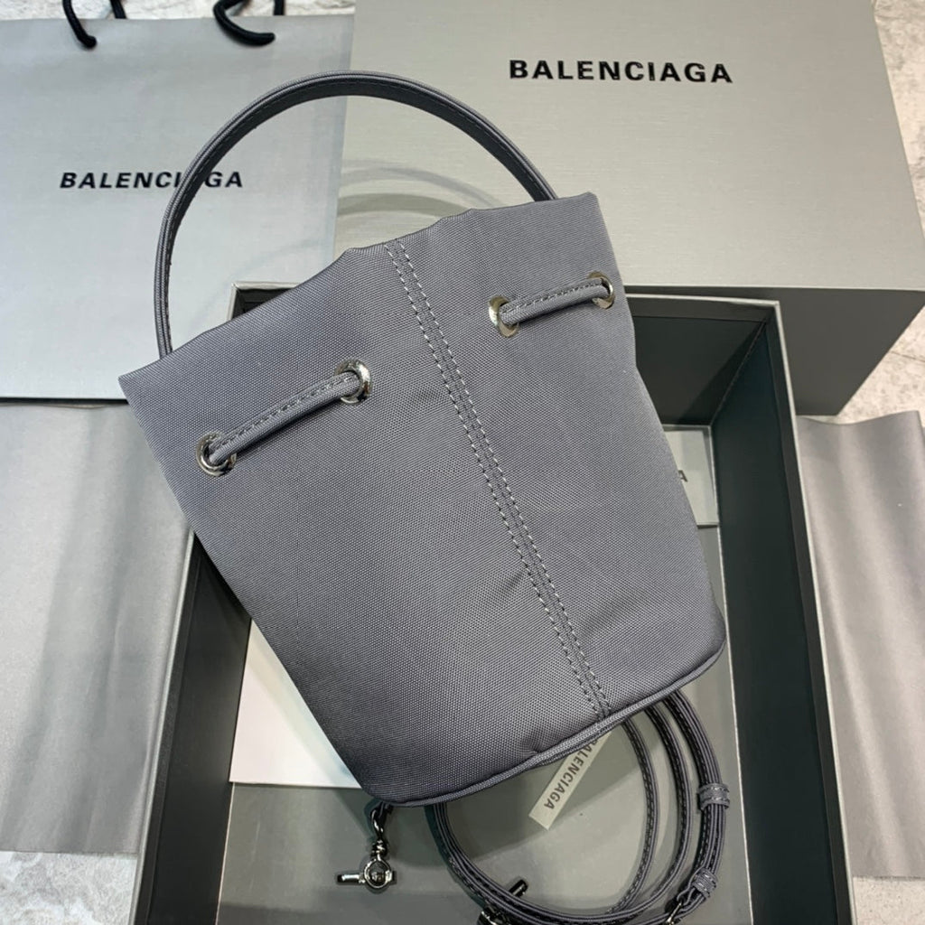 Balen Le Cagole MeGLAMIum Bucket Bag In Gray, For Women,  Bags 11.8in/30cm