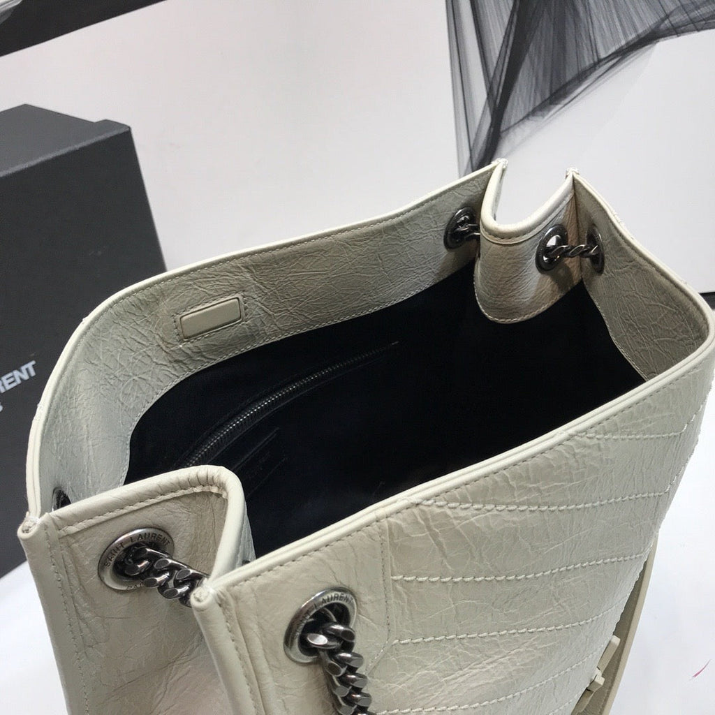 GLAMI Niki MeGLAMIum Shopping Bag White For Women 12.6in/32cm YSLÃ‚Â 