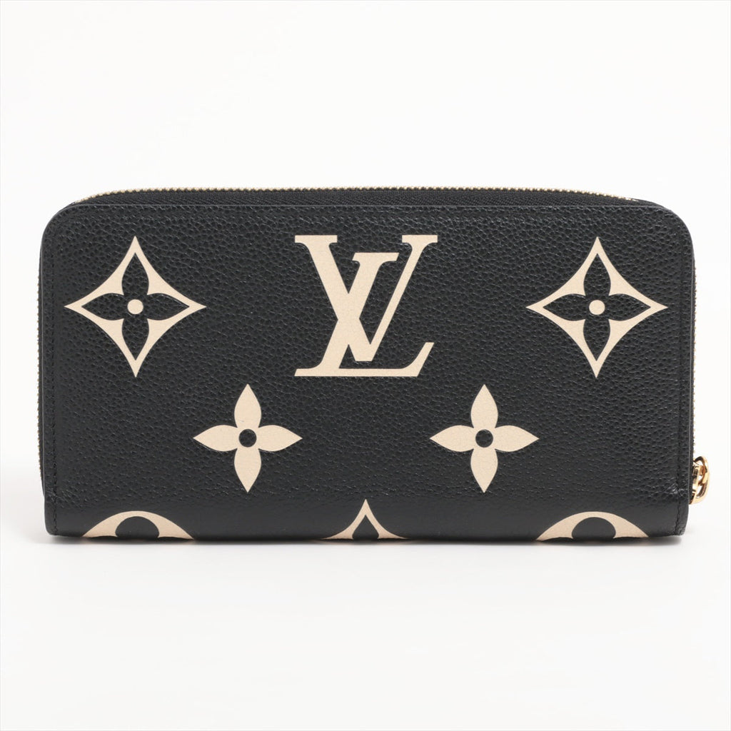 Louis Vuitton Bi-Color Monogram Implant Zippyr Wallet M80481 Noneir Round Zipper Wallet