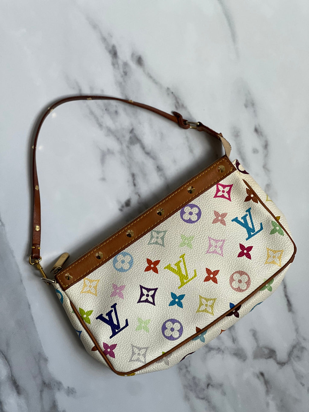 Louis Vuitton Pochette Accessoires White Multicolore