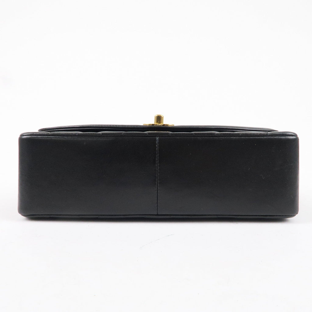 CHANEL Matelasse Lambskin Diana Chain Shoulder Bag Black A01165
