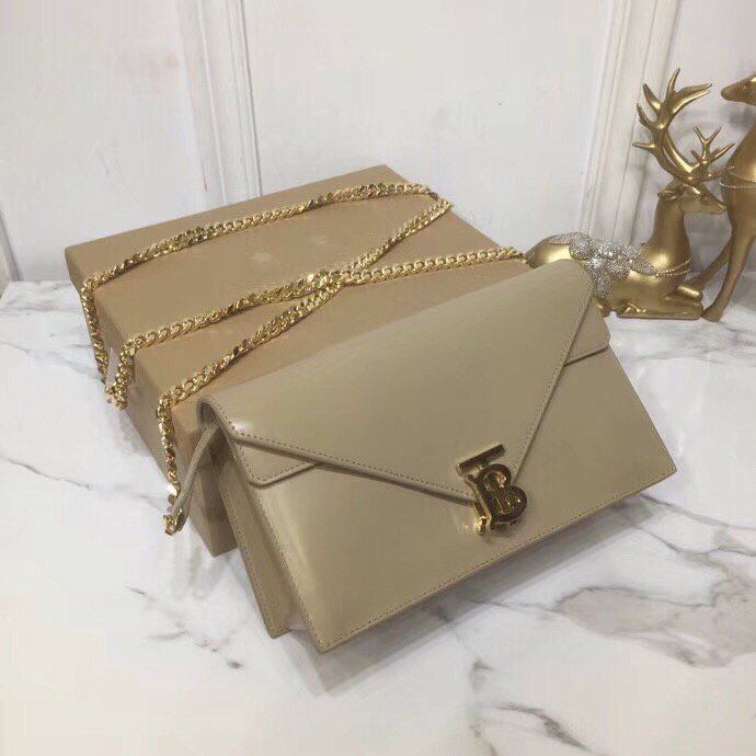 GLAMI Small Tb Envelope Clutch Beige By British Heritage For Women, Bags 10.2in/26cm