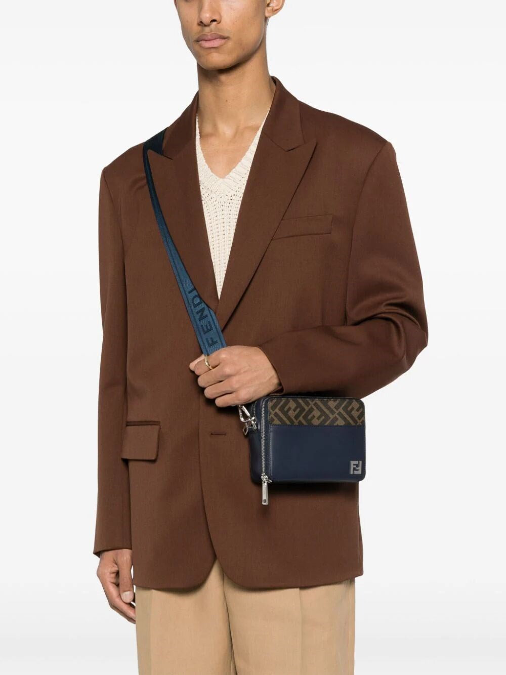 Fendi Men Ff Camera Case Organizer Shoulder Bag